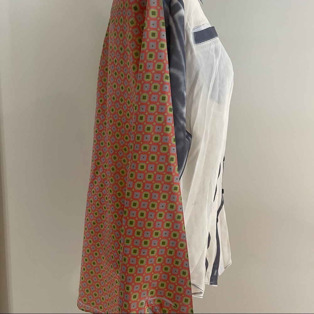 Louise Gray Multiple Print Button-Down Shirt, Siz… - image 4